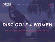 Tablet Screenshot of discgolf4women.com
